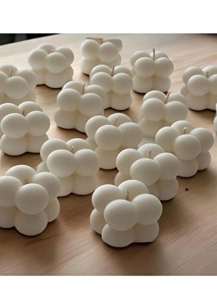 Bernami Küçük Bubble Candle Mum Kokulu Dekoratif Mum El Yapımı %100 Doğal Mum 1 Adet fırsatları