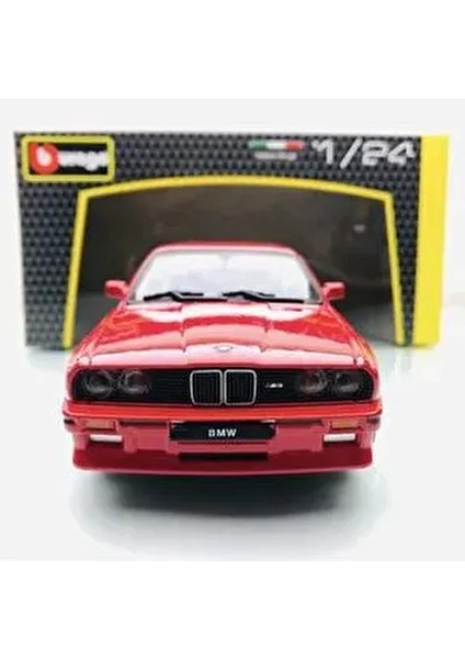 Burago 1988 BMW M3 E30 Kırmızı 1:24 Ölçek Metal Model Gerçekçi Detaylarla modelleri