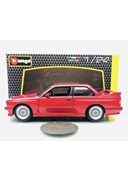 Burago 1988 BMW M3 E30 Kırmızı 1:24 Ölçek Metal Model Gerçekçi Detaylarla indirimleri