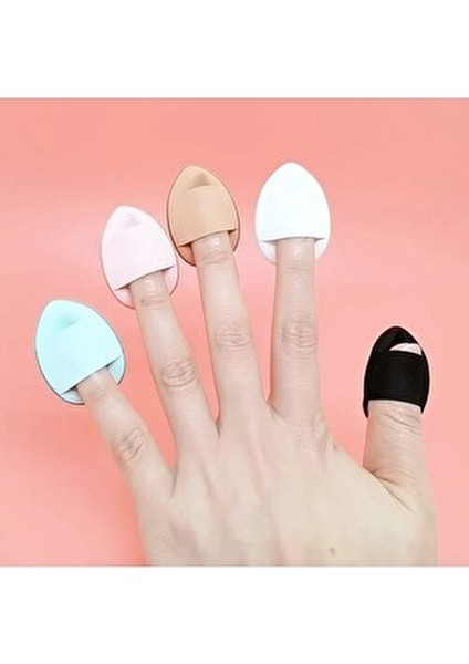 3 Adet Mini Kozmetik Puf Parmak Yüz Makyaj Sünger Göz Altı Kapatıcı Kuru Islak Bez Süngeri fırsatları