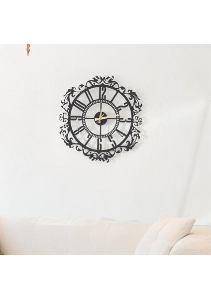 Desenli Metal Duvar Saati