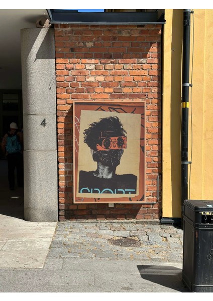 Boombox Vision Poster - Doğal Ahşap Çerçeveli tablo