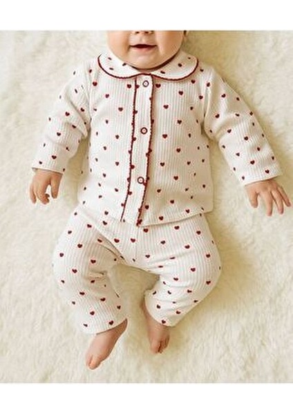 Kalp Figürlü Organik Yenidoğan Fitilli Kumaş Kız Erkek Bebek 2’li Hastane Çıkışı Pamuk Takım fiyatları