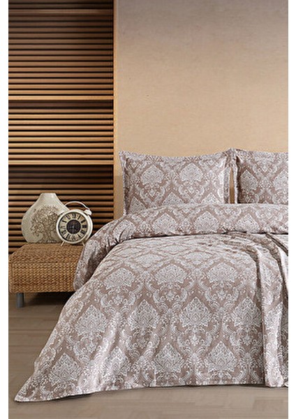 Dora Çift Kişilik Yatak Örtüsü Seti (Bej) fiyatları