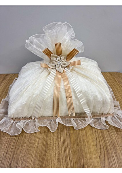 Saten Bohça Işleme Güllü Bohça Süslü Söz Nişan Hurcu Çeyizlik 50X40 indirimleri