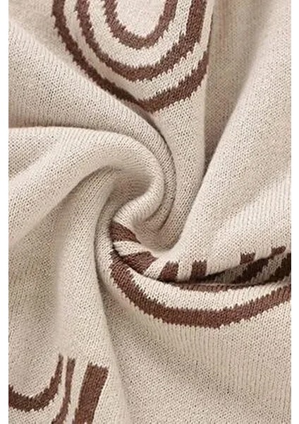 Kız ve Erkek Bebek Için Triko Örgü Bebek Battaniyesi 85CM X85CM Rainbow Bej fiyatları