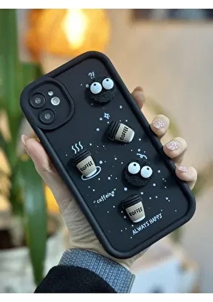 Iphone 11 Tasarımlı Siyah Coffee Kurabiye Yumuşak Silikon Kamera Korumalı Kılıf fiyatları