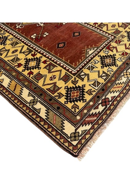 El Dokuma Sıfır Vintage Milas Halısı 120X225 Kiremit Kök Boya fiyatları