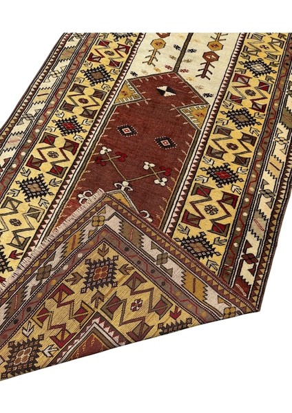 El Dokuma Sıfır Vintage Milas Halısı 120X225 Kiremit Kök Boya fırsatları