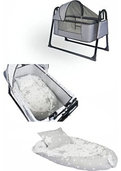 Btrend Babynest Yatak ve Yastık+ Cep Hediyeli Sallanır Sepet Beşik Bebek Beşiği Hamak 2 Li Set indirimleri