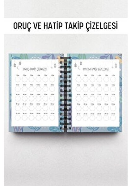 Ramazan Ajandası, Oruç, Hatim, Teravih, Günlük ve Aylık Planlayıcı, Sert Kalın Kapak, Tarihli fırsatları