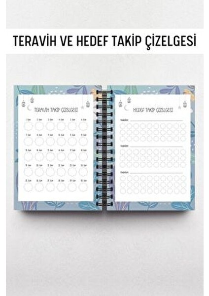 Ramazan Ajandası, Oruç, Hatim, Teravih, Günlük ve Aylık Planlayıcı, Sert Kalın Kapak, Tarihli indirimleri