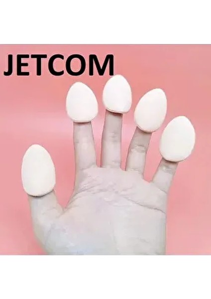 3 Adet Mini Puf Parmak Yüz Makyaj Sünger Göz Altı Kapatıcı Kuru Islak Bez Süngeri Concealer