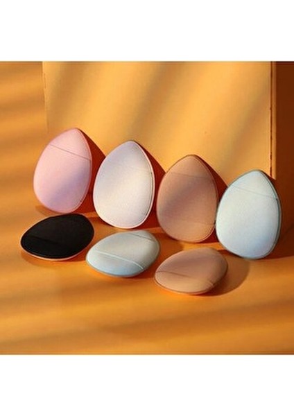 3 Adet Mini Puf Parmak Yüz Makyaj Sünger Göz Altı Kapatıcı Kuru Islak Bez Süngeri Concealer