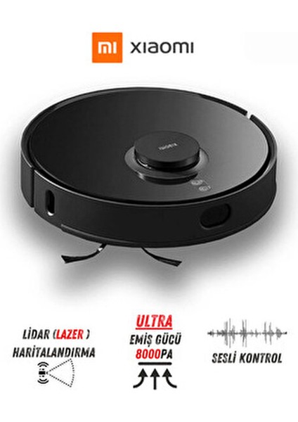 8000PA Ultra Emiş Güçlü Üstün Performanslı Turbolu Süpürge - Yüksek Performanslı Sensörler