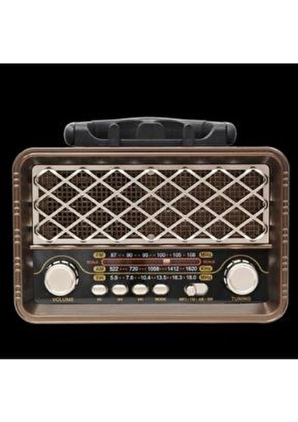Nostaljik Radyo,bluetooth Şarjlı ve Pilli, 3 Bandlı Fm Radyo+Aux+Usb+Tf Kartlı Mp3 Çalar 821 fiyatları