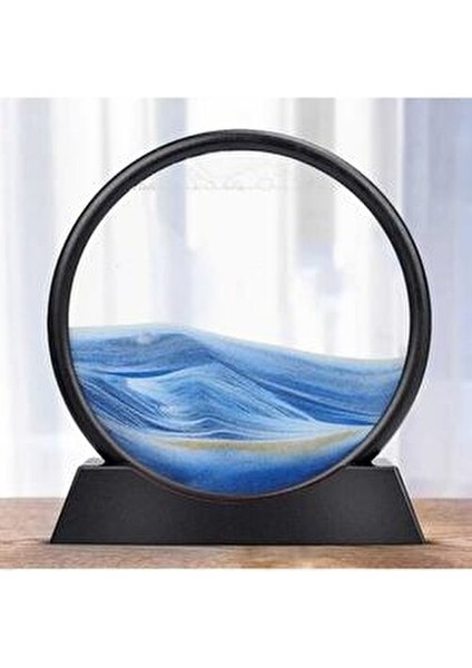 Mavi 3D Hareketli Kum Saati Orta Boy, Hareketli Kum Sanatı Dekoratif Kum Saati fiyatları