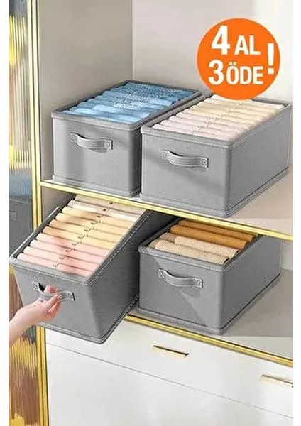 1 Adet Dolap Içi Düzenleyici, Raf Düzenleyici, Katlanabilir Kıyafet Saklama KUTUSU-40X25X20 cm