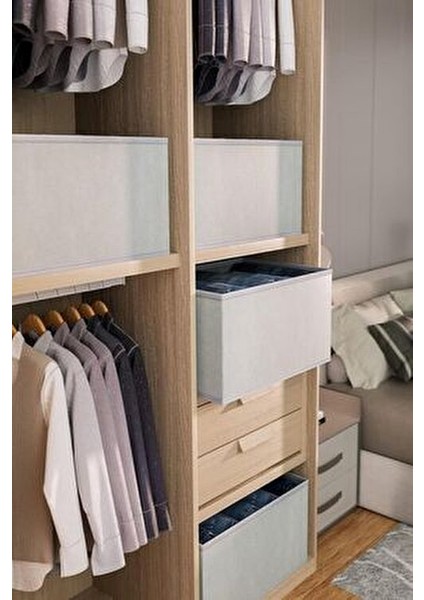 1 Adet Dolap Içi Düzenleyici, Raf Düzenleyici, Katlanabilir Kıyafet Saklama KUTUSU-40X25X20 cm modelleri