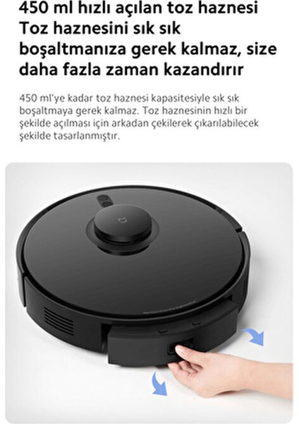 8000PA Ultra Emiş Güçlü Üstün Performanslı Turbolu Süpürge - Yüksek Performanslı Sensörler