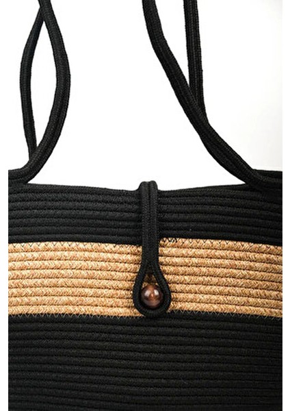 Kadın Plaj Çantası Jüt ve Boncuk Detaylı Ergonomik Tasarım Yaz Koleksiyonu fiyatları