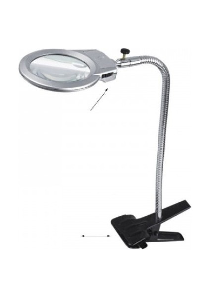 -2.5X90 mm 5X24 mm Büyüteç, Mandallı Metal Hortumlu Büyüteç