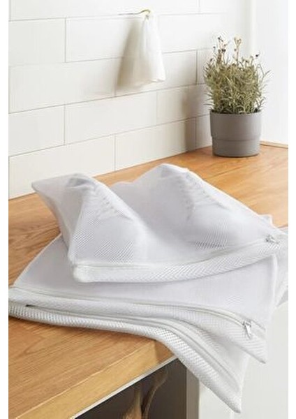 2 Adet Lüks Fermuarlı Ayakkabı Yıkama Filesi Beyaz fiyatları