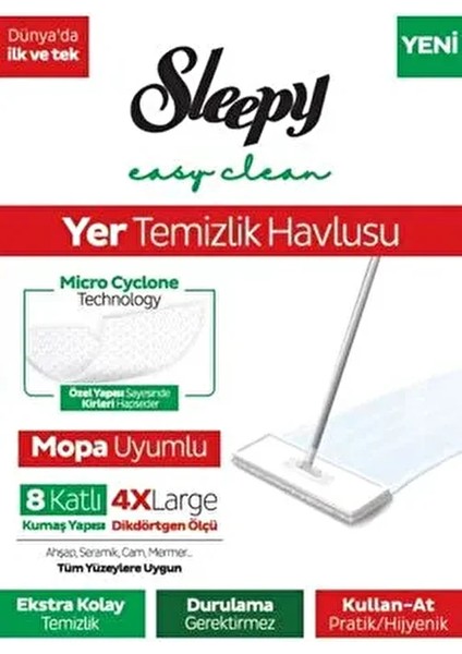 Yüzey Temizleme Havlusu,yer Temizleme Havlusu,50 Li 1 Adet 8 Kat 4 Xl, Dayanıklı Özel Ambalaj