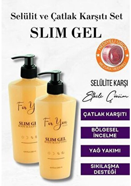 Selülit, Çatlak Gidermeye Yardımcı ve Sıkılaştırıcı Slim Jel, Selülit Kremi (2X250 Ml) fiyatları
