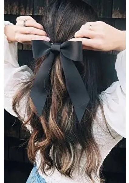 Kadın Saten Kurdele Fiyonk Otomatik Toka