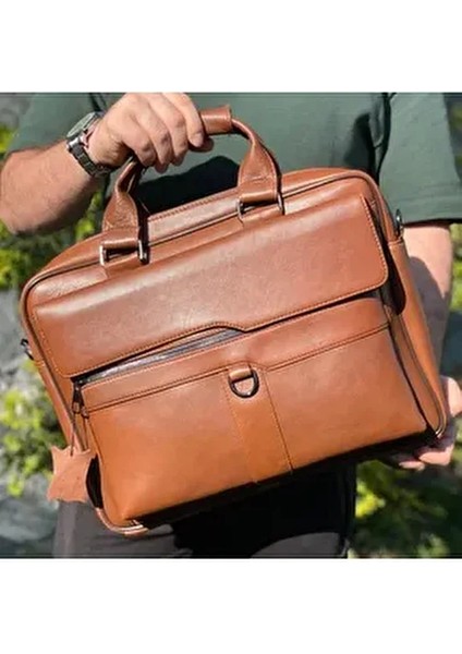 Hakiki Deri Evrak ve Laptop Çantası