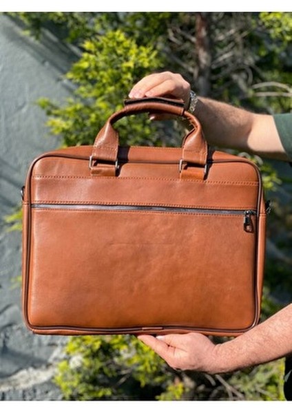 Hakiki Deri Evrak ve Laptop Çantası