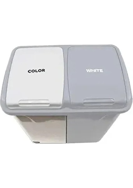 Mega Duo Iki Bölmeli Kirli Çamaşır Sepeti - Banyo Çamaşır Sepeti Renkliler & Beyazlar 90 Lt fiyatları