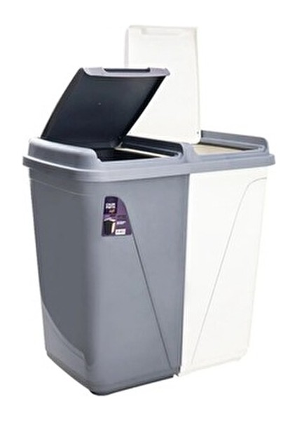 Mega Duo Iki Bölmeli Kirli Çamaşır Sepeti - Banyo Çamaşır Sepeti Renkliler & Beyazlar 90 Lt modelleri