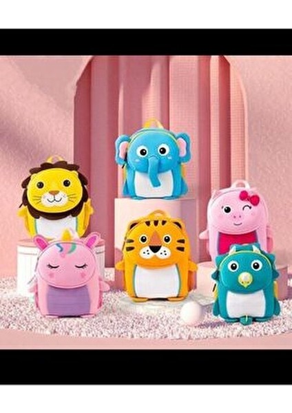 Unicorn Kız Çocuk Çantası Ana Okul Sırt Çantası Kreş Çantası Pembe 0-6 modelleri