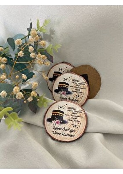 Umre Hatırası Ahşap Magnet 20'li Paket fırsatları
