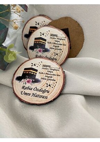 Umre Hatırası Ahşap Magnet 20'li Paket indirimleri