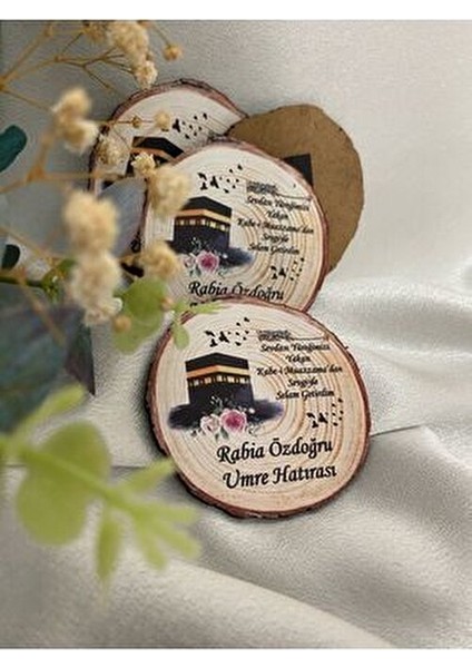 Umre Hatırası Ahşap Magnet 20'li Paket
