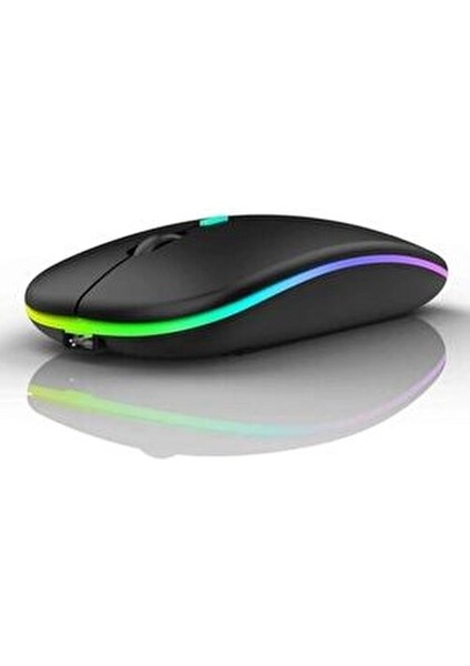 Ekru Kablosuz Wireless 2.4g Bluetooth Sessiz Mouse Şarj Edilebilir Ergonomik Tasarımlı Rgb Renkli indirimleri