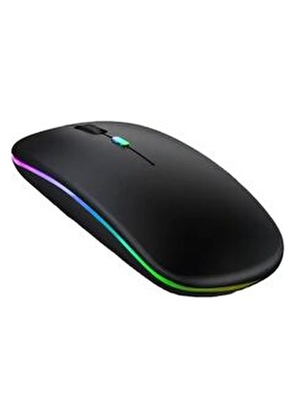 Ekru Kablosuz Wireless 2.4g Bluetooth Sessiz Mouse Şarj Edilebilir Ergonomik Tasarımlı Rgb Renkli
