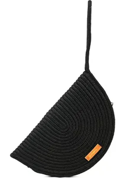 Moss Vegan Clutch Çanta Hasır Materyal Düz Desen Basic Koleksiyonu