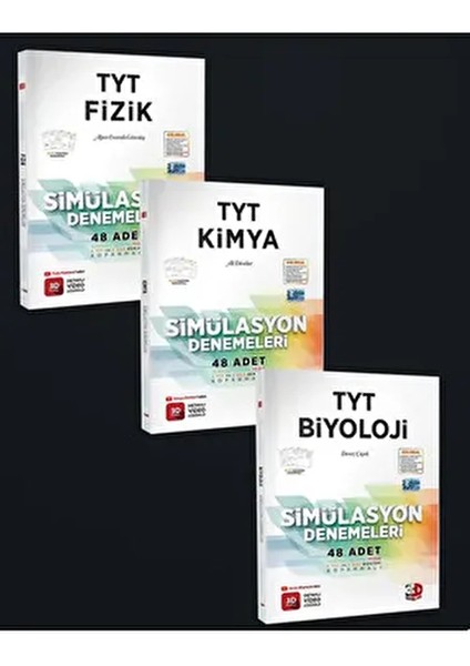 Tyt Fizik, Kimya, Biyoloji Branş Deneme (3 Kitap)