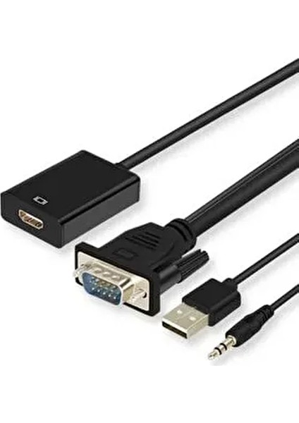 4310 VGA To HDMI Dönüştürücü Adaptör Kablosu Yüksek Performanslı Bağlantı