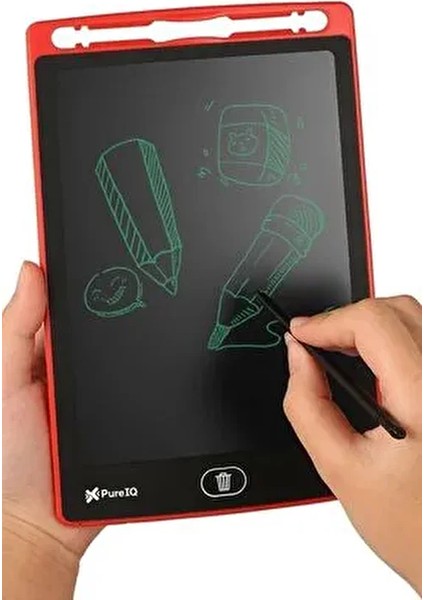 Yazı Çizim Tableti LCD 8,5 Inç Dijital Kalemli Çizim Yazı Tahtası Grafik Eğitim Tableti Kırmızı