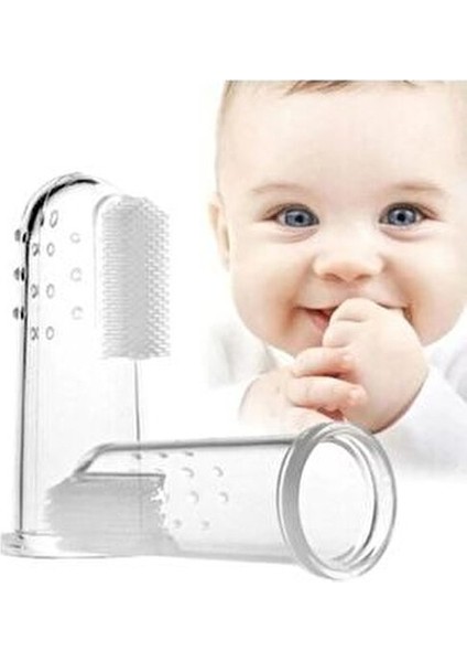 Bebek Diş Kaşıma Fırçası Parmağa Takılan Silikon Diş Kaşıyıcı