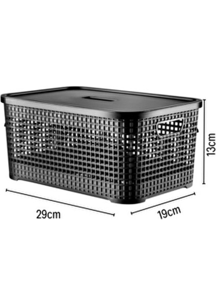 6 Lt. Çok Amaçlı, Kapaklı Saklama Kutusu 3 Adet modelleri