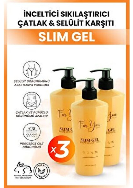 Slim Jel - Sıkılaştırıcı - – Topalayıcı - Çatlak Bakım Slim Jel (3X250ML)