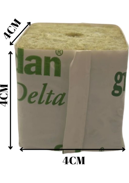 Blok Kayayünü 40×40×40 mm Delikli - Topraksız Tarım Küp Kaya Yünü (10’lu Paket) modelleri