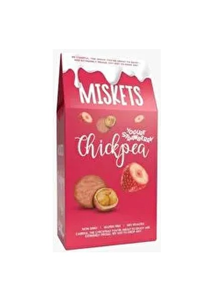 Beyaz Çikolatalı Yoğurt ve Çilek Aromalı Leblebi Draje 80 G