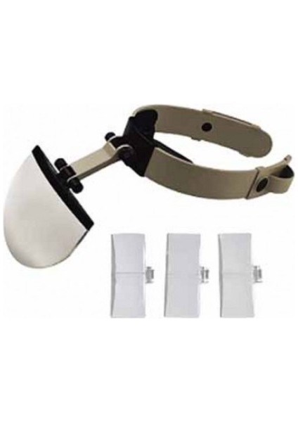 -Şapka Tip Kask Büyüteç, 4 Farklı Büyütme Lensli Büyüteç